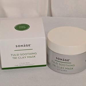 Sonage Tulsi Smoothing Tri Clay Mask - White NIB